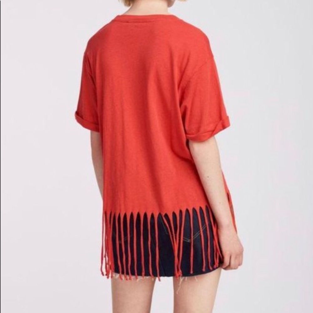 All Saints Fringe T Shirt Red Medium ⚡️
